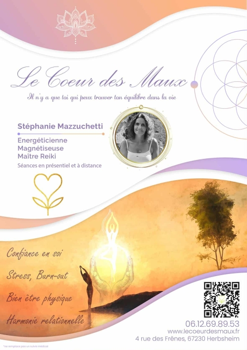 Flyer publicitaire énergéticienne à Herbsheim, Stéphanie Mazzuchetti